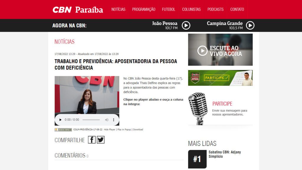 Foto Trabalho e Previdência: aposentadoria da pessoa com deficiência